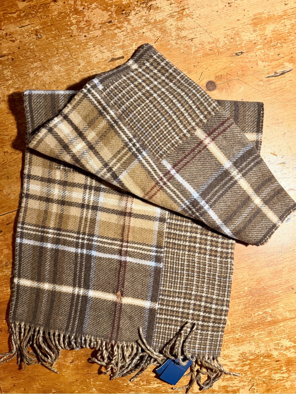 POLO by Ralph Lauren Patchwork/Plaid Oversized Scarf - Picture 3 of 9